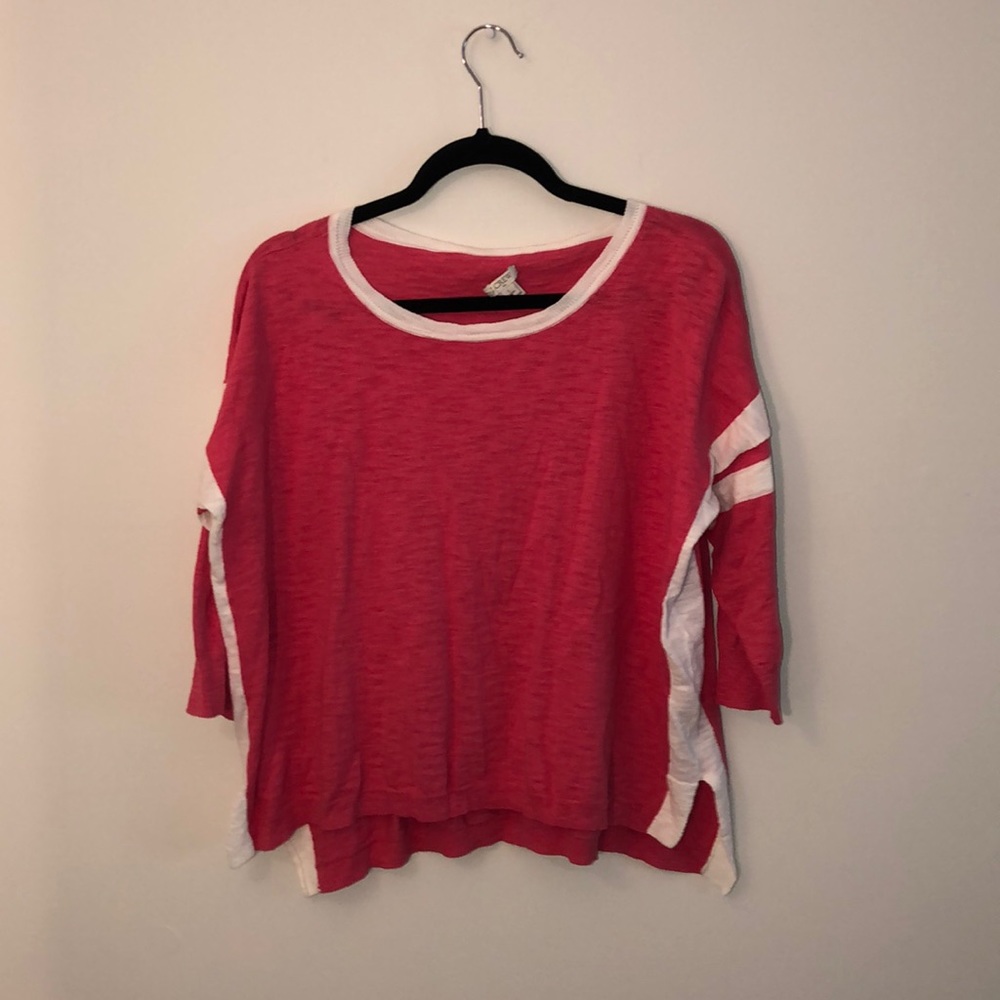 J Crew pink and white top